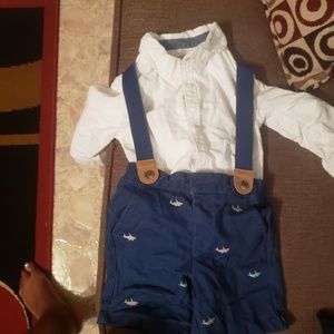 Short out fit w/suspenders